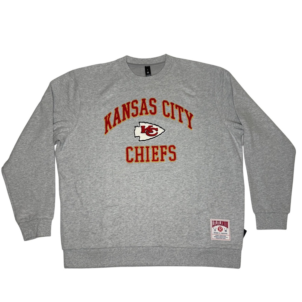 NWT lululemon Kansas City Chiefs Steady State Crew Sweatshirt Gray XL